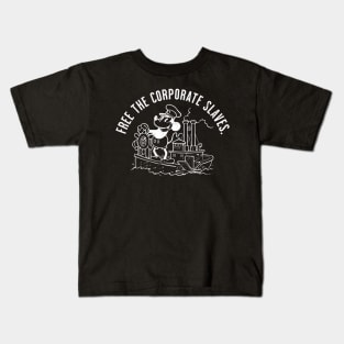 Steamboat Willie Free The Corporate Slaves Kids T-Shirt